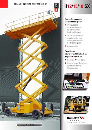 Nacelles ciseaux X su roues Haulotte H18 SX