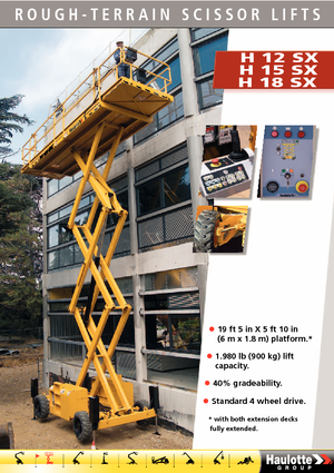 Nacelles ciseaux X su roues Haulotte H18 SX