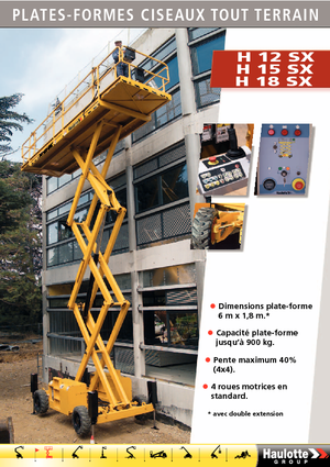 Nacelles ciseaux X su roues Haulotte H18 SX