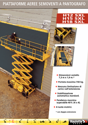 Nacelles ciseaux X su roues Haulotte H18 SXL