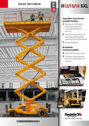 Nacelles ciseaux X su roues Haulotte H18 SXL