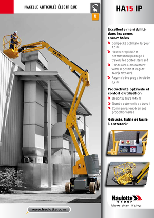 Nacelles à bras articulés sur roues Haulotte HA15 IP