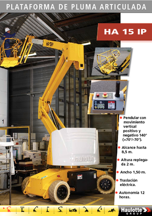 Nacelles à bras articulés sur roues Haulotte HA15 IP