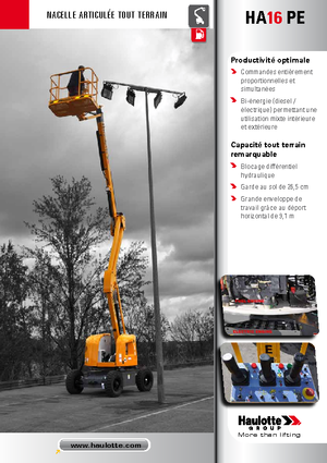 Nacelles à bras articulés sur roues Haulotte HA 16 PE