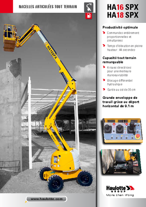 Nacelles à bras articulés sur roues Haulotte HA 16 SPX