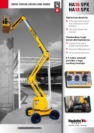 Nacelles à bras articulés sur roues Haulotte HA 16 SPX