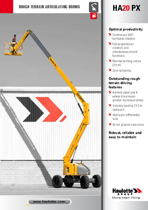 Nacelles à bras articulés sur roues Haulotte HA 20 PX