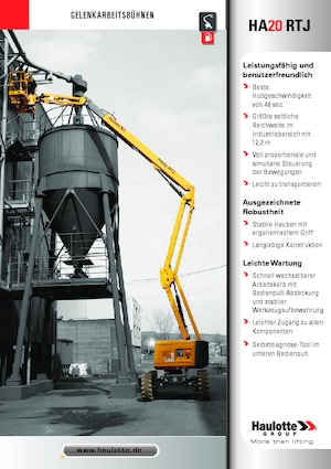 Nacelles à bras articulés sur roues Haulotte HA20 RTJ