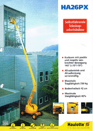 Nacelles à bras articulés sur roues Haulotte HA 26 PX