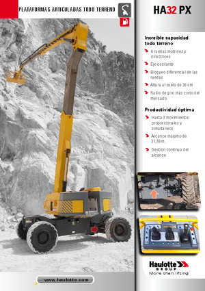 Nacelles à bras articulés sur roues Haulotte HA 32 PX