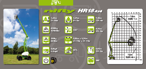 Nacelles à bras articulés sur roues Niftylift HR 18