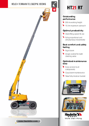 Nacelles télescopiques sur roues Haulotte HT21 RT PRO