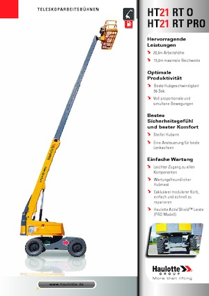 Nacelles télescopiques sur roues Haulotte HT21 RT PRO