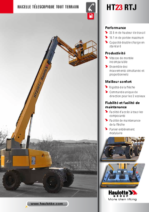 Nacelles télescopiques sur roues Haulotte HT23 RTJ PRO