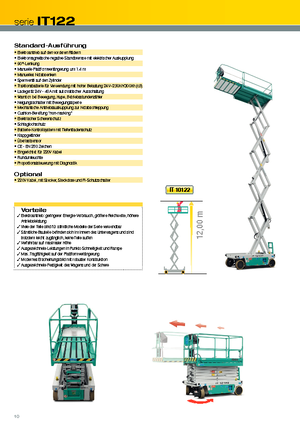 Nacelles ciseaux X su roues Iteco IT 12122