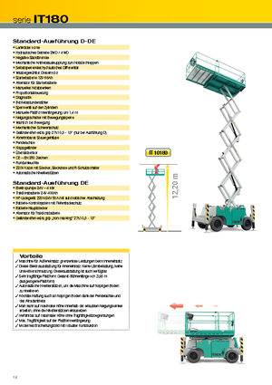 Nacelles ciseaux X su roues Iteco IT 12180 DE