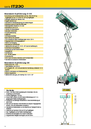Nacelles ciseaux X su roues Iteco IT 15230 D