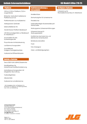 Nacelles ciseaux X su roues JLG Liftlux 210-25