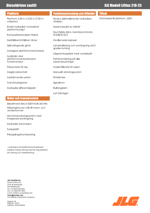 Nacelles ciseaux X su roues JLG Liftlux 210-25