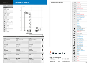 Nacelles ciseaux X su roues Holland-Lift M 250 DL 27 4WD P/N