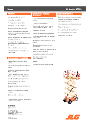 Nacelles ciseaux X su roues JLG M3369LE