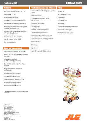 Nacelles ciseaux X su roues JLG M3369LE