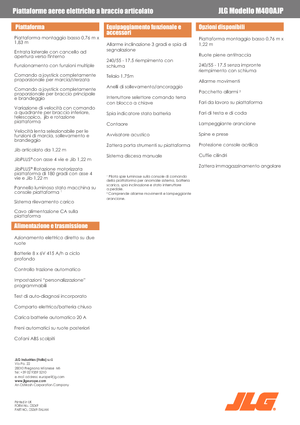 Nacelles à bras articulés sur roues JLG M400AJP