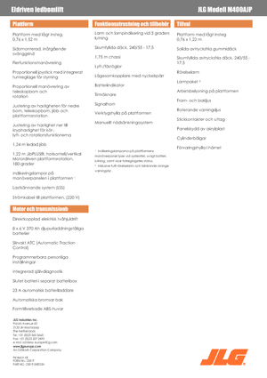 Nacelles à bras articulés sur roues JLG M400AJP