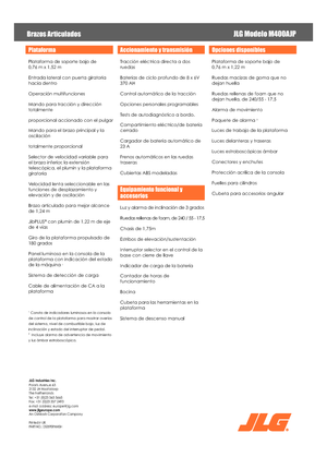 Nacelles à bras articulés sur roues JLG M400AJP