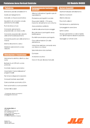 Nacelles ciseaux X su roues JLG M4069LE