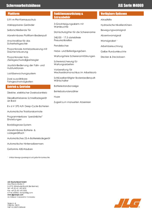 Nacelles ciseaux X su roues JLG M4069LE