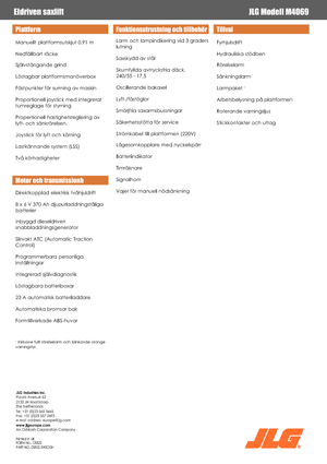 Nacelles ciseaux X su roues JLG M4069LE