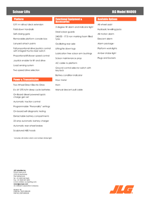 Nacelles ciseaux X su roues JLG M4069LE