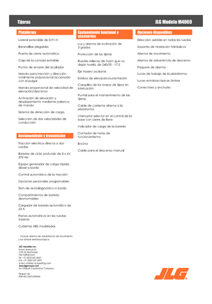 Nacelles ciseaux X su roues JLG M4069LE