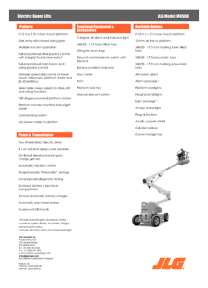 Nacelles à bras articulés sur roues JLG M450A
