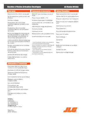 Nacelles à bras articulés sur roues JLG M450AJ