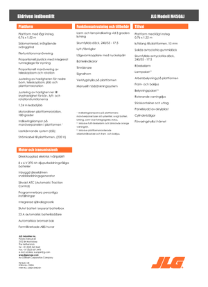 Nacelles à bras articulés sur roues JLG M450AJ