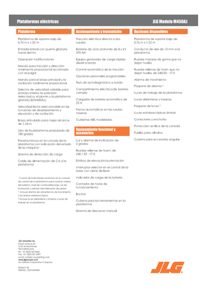 Nacelles à bras articulés sur roues JLG M450AJ