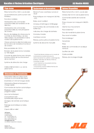 Nacelles télescopiques sur roues JLG M600JA