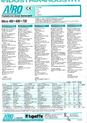 Nacelles ciseaux X su roues AIRO Micra 600