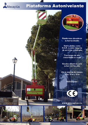 Nacelles à bras articulés sur roues Mecaplús MTP 12