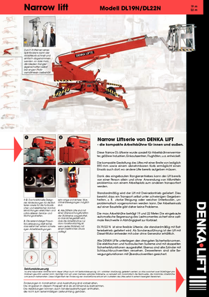 Nacelles télescopiques sur roues Denka-Lift - Rothlehner Narrow DL 22 N