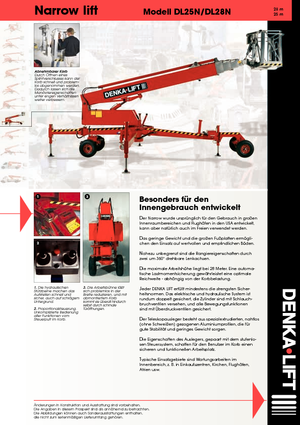 Nacelles télescopiques sur roues Denka-Lift - Rothlehner Narrow DL25N 