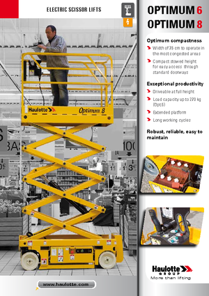 Nacelles ciseaux X su roues Haulotte Optimum 8