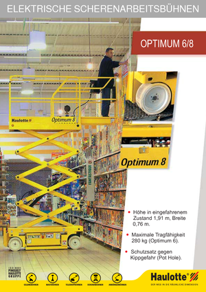 Nacelles ciseaux X su roues Haulotte Optimum 8