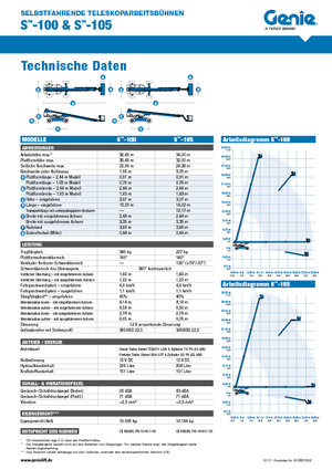 Nacelles télescopiques sur roues Genie S-105