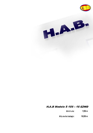 Nacelles ciseaux X su roues HAB S 105-16 E 2WD