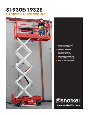 Nacelles ciseaux X su roues Snorkel S1930E