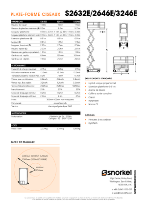 Nacelles ciseaux X su roues Snorkel S3246E
