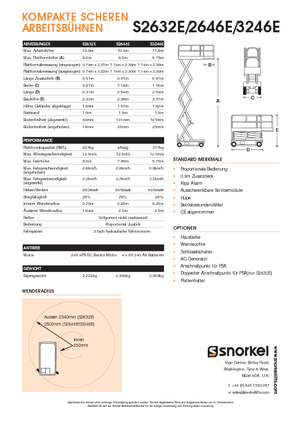 Nacelles ciseaux X su roues Snorkel S3246E